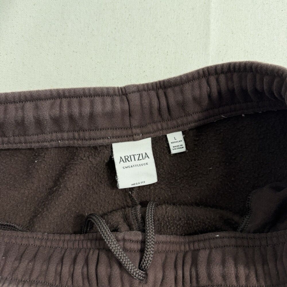 TNA Sweatfleece Jogger Pants Womens Large Brown Mega Fit Aritzia Sweatpants - Picture 9 of 10